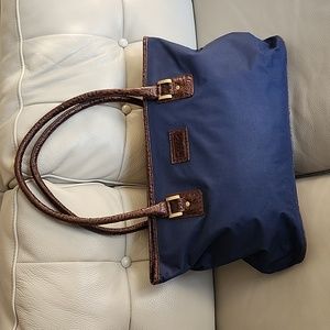 The Find Blue and Brown Maxi Tote Bag, $40